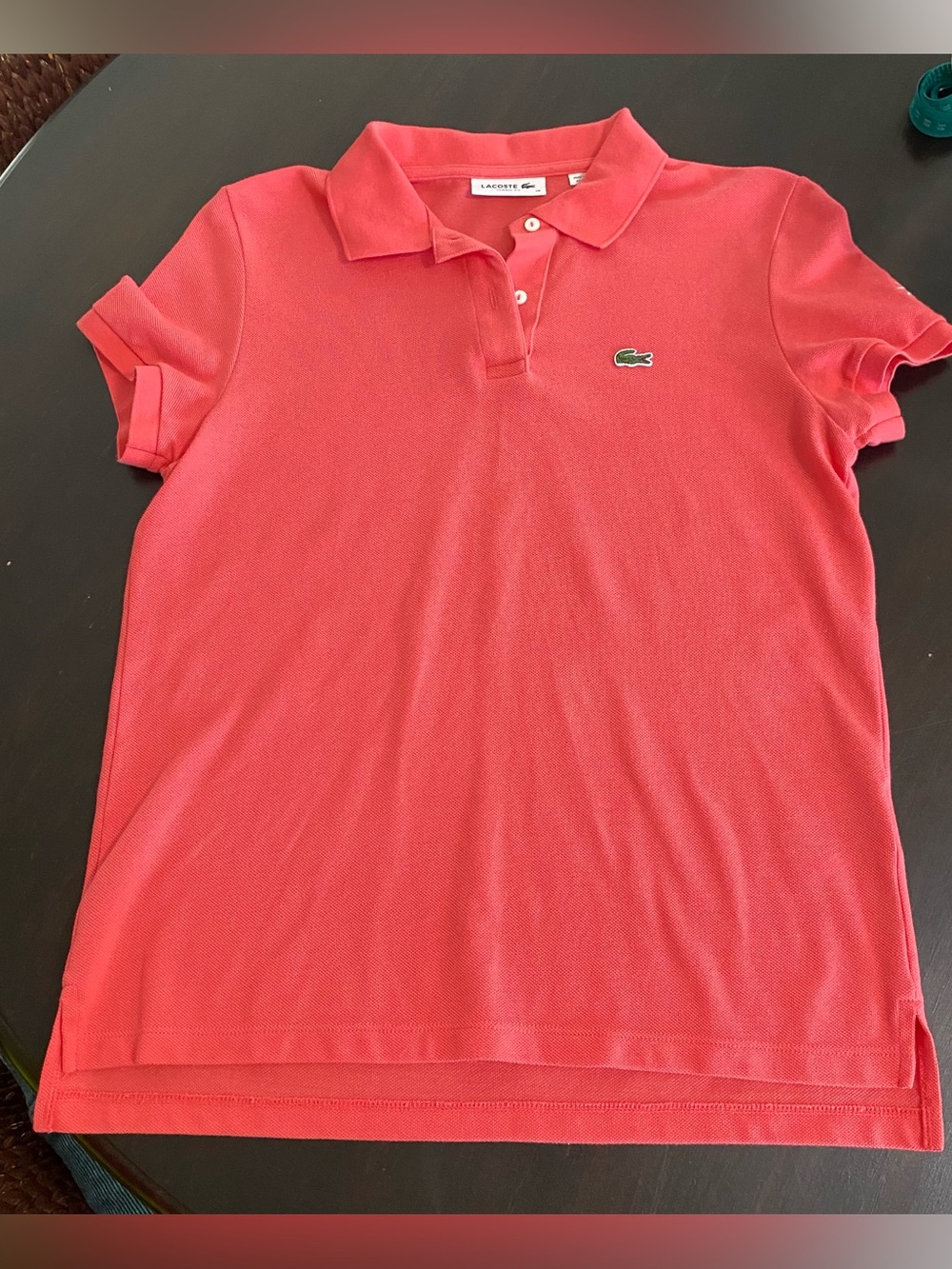Lacoste Women's Polo Shirt - Cotton - Coral - Regular Fit Size 38